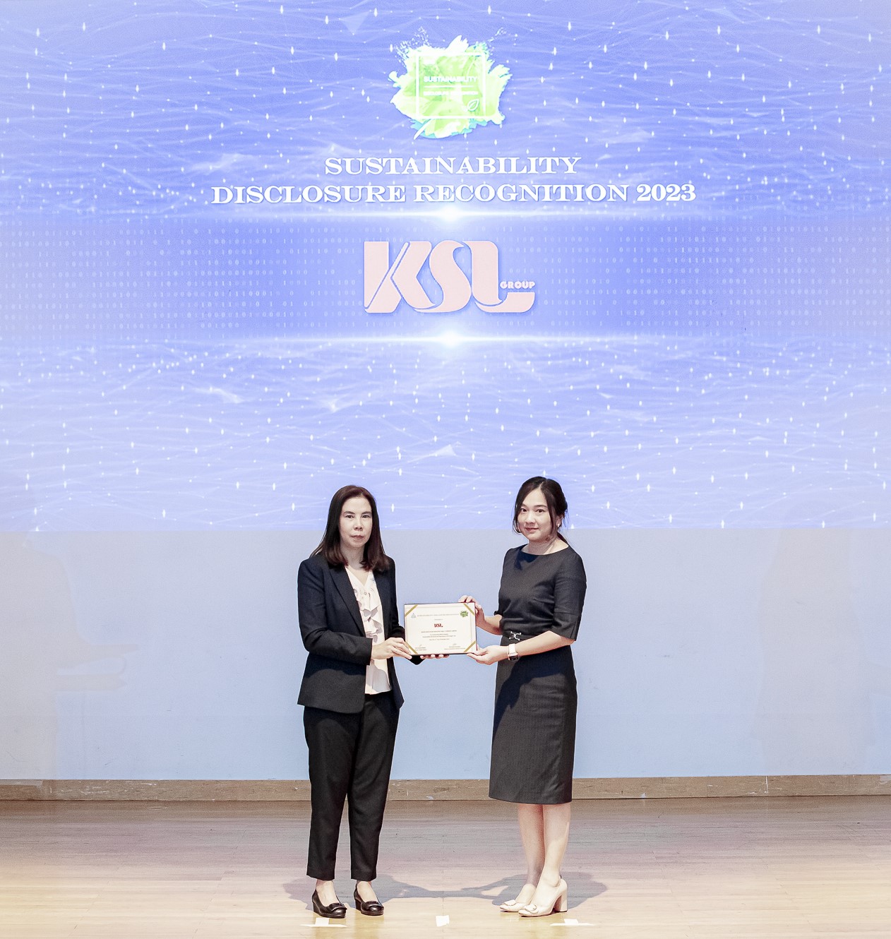 KSL รับรางวัล Sustainability Disclosure Award ประจำปี 2566 จากสถาบันไทยพัฒน์