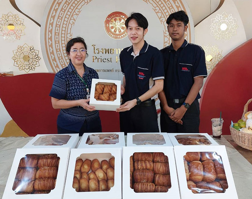 KSL มอบเบเกอรี่จาก il cubo ให้กับโรงพยาบาลสงฆ์ - มูลนิธิโรงพยาบาลเด็กฯ ส่งต่อกำลังใจให้กับผู้ป่วย