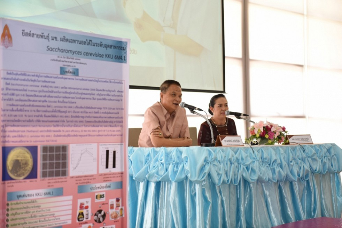 แถลงข่าวความสำเร็จของการสนับสนุนงานวิจัย ยีสต์สายพันธุ์ มข.